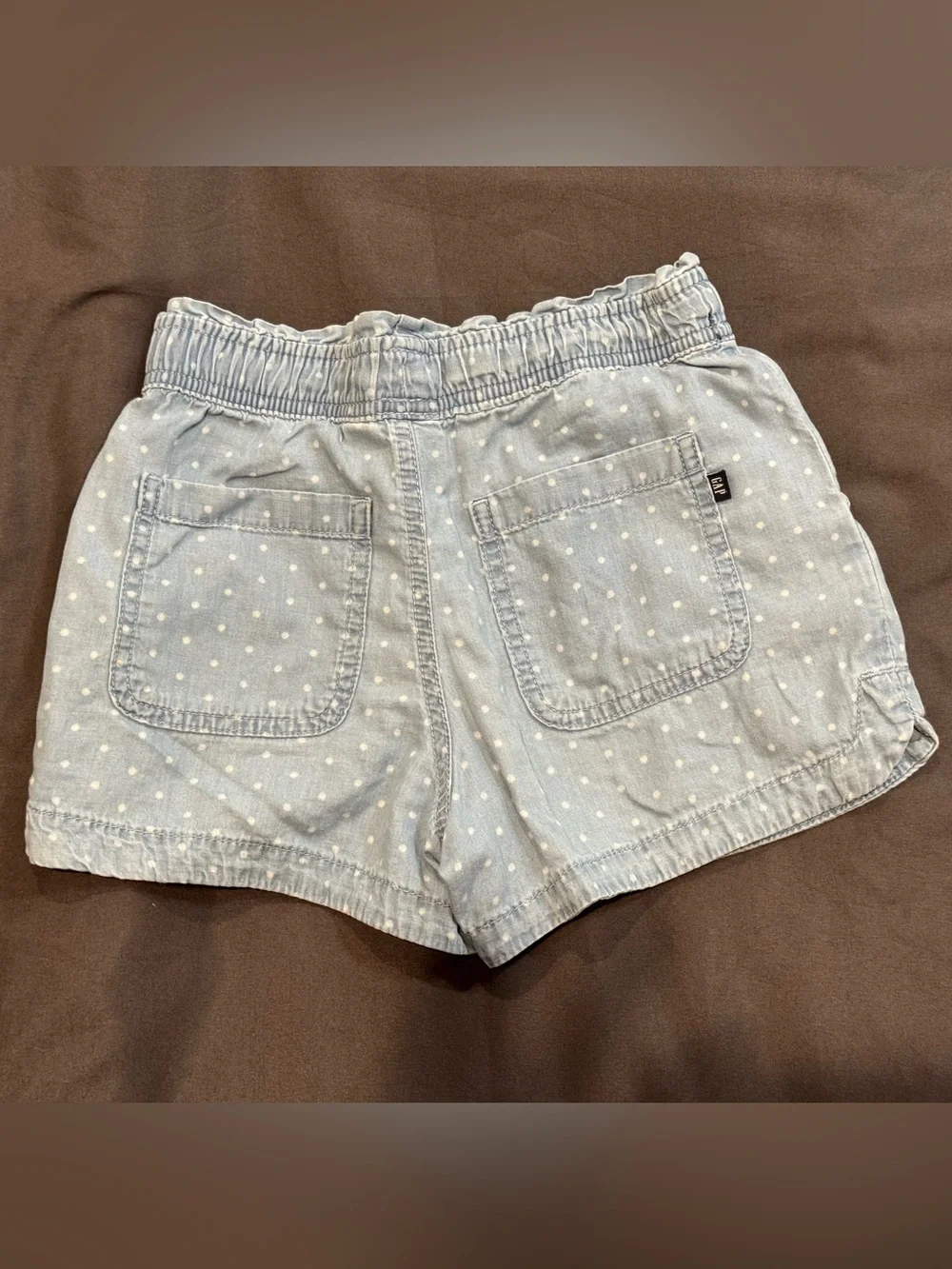GAP Light Blue Polka Dot Elastic Waist Girls Shorts Sz 6X